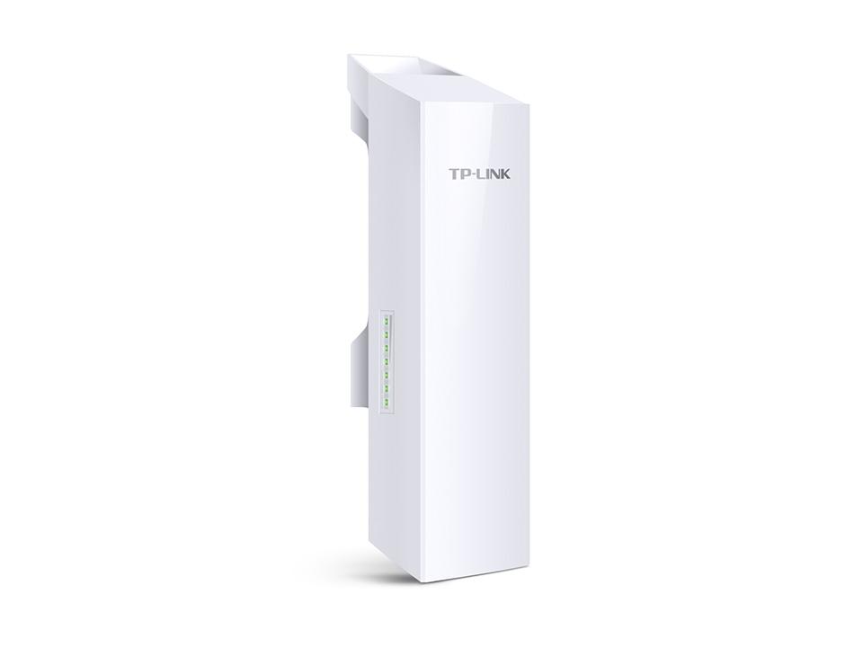 TP-Link TL-CPE210 outdoor wireless access point with dual-polarized antenna, designed for long-range connectivity.